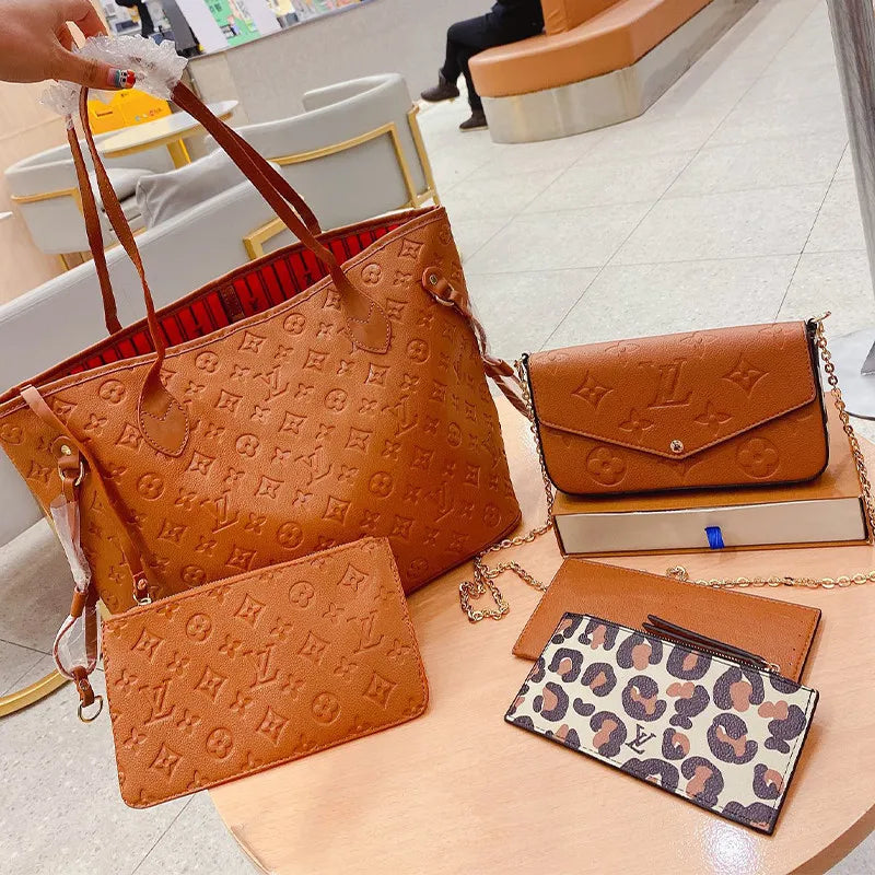 Orange Casual Vacation Letters Patchwork Chains Embossed Bags