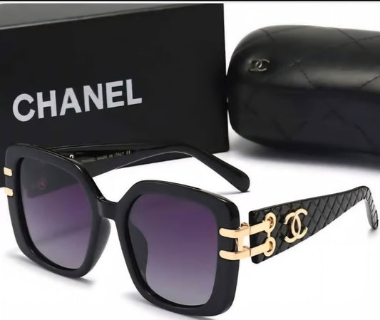 Black Street Simplicity Letter Patchwork Sunglasses(Without Box)