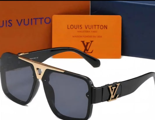 Black Street Letter Patchwork Sunglasses