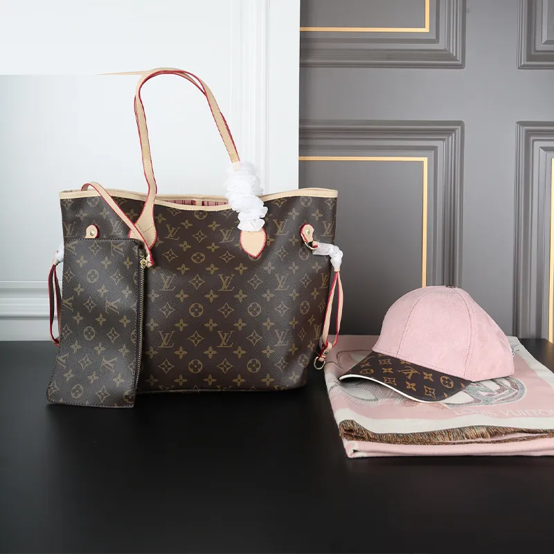 Pink Brown Daily Letters Contrast Bags