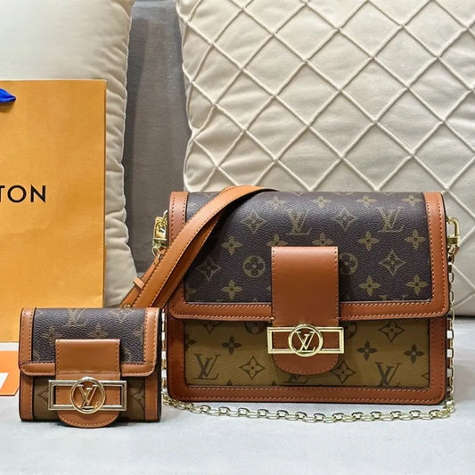 Orange Brown Casual Street Letters Patchwork Metal Accessories Trim Contrast Bags