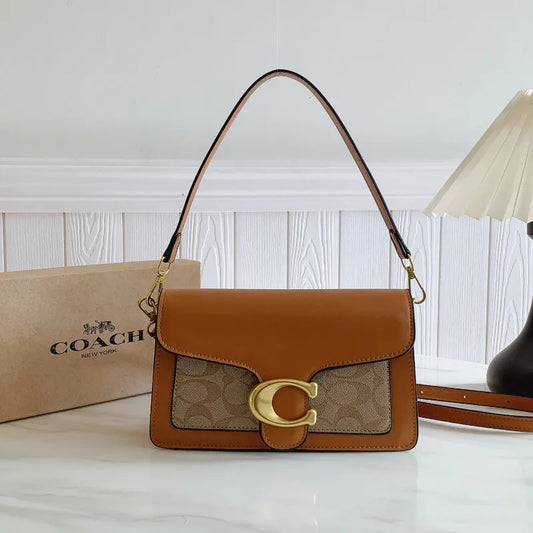 Orange Casual Letters Patchwork Contrast Bags