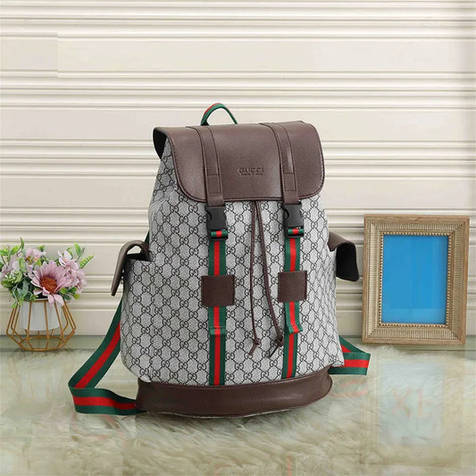 Khaki Daily Letters Patchwork Contrast Bags