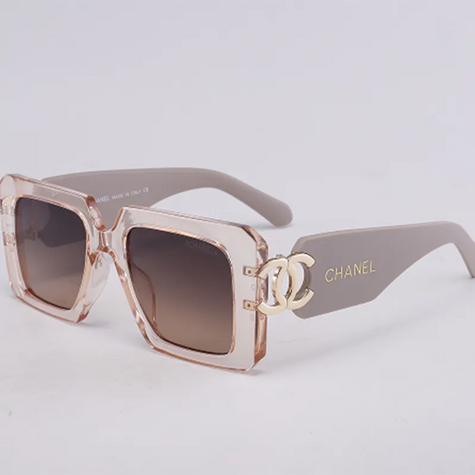 Brown Casual Daily Letters Hollow Out Sunglasses