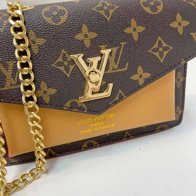 Multicolor Street Letter Patchwork Chains Bags