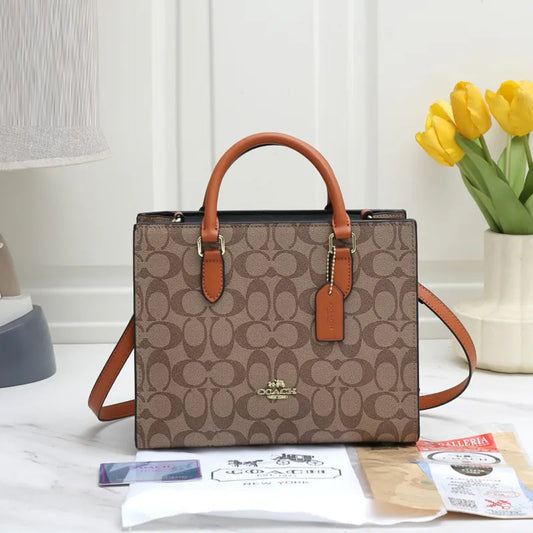 Brown Daily Letters Zipper Bags