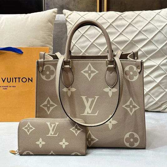 Khaki Casual Daily Letters Patchwork Contrast Bags