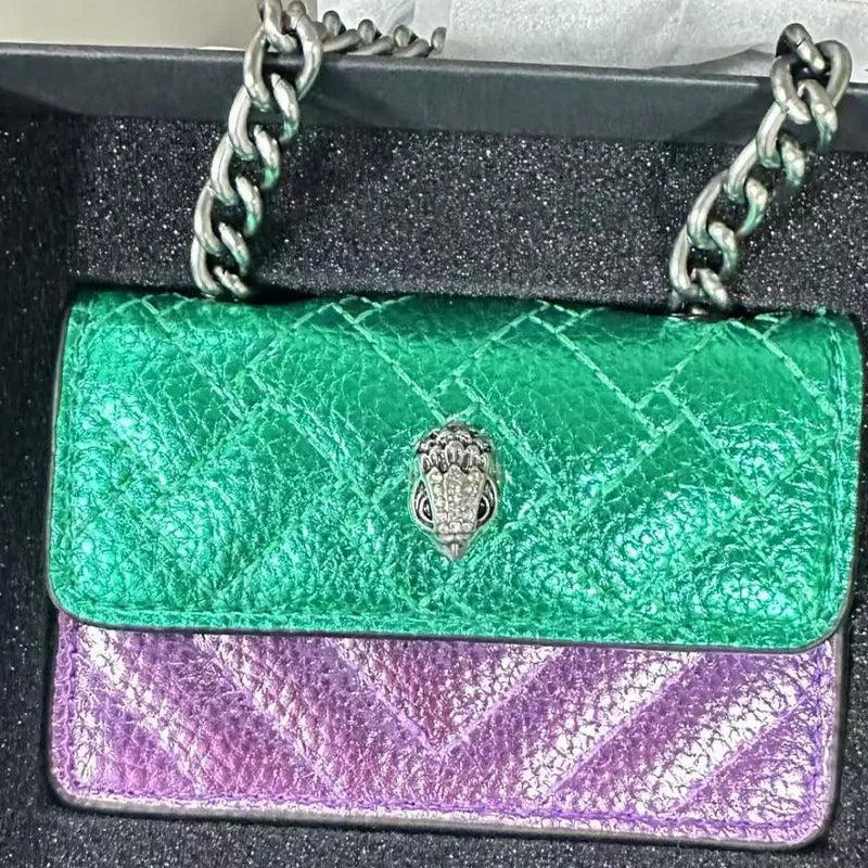 Green Purple Daily Solid Color Sequins Bags