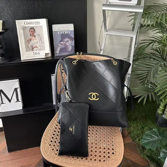 Black Casual Letters Metal Accessories Trim Texture Bags