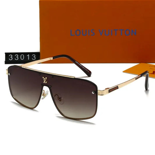 Brown Casual Letters Sunglasses