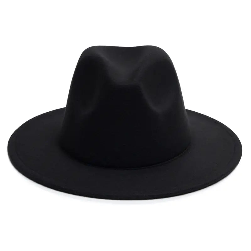 Jazz Top Hat European And American Big Brim Hat Fashion Felt Hat Sun Hat Unisex