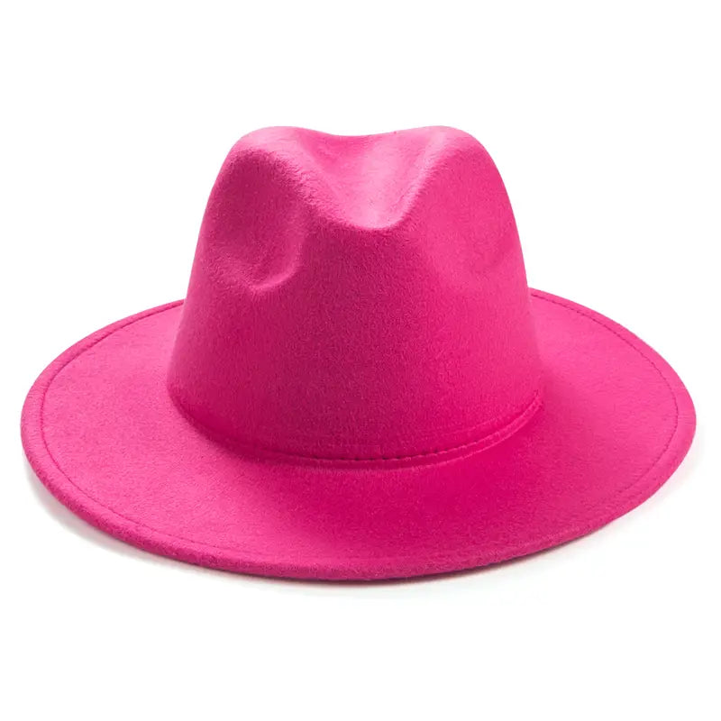 Jazz Top Hat European And American Big Brim Hat Fashion Felt Hat Sun Hat Unisex