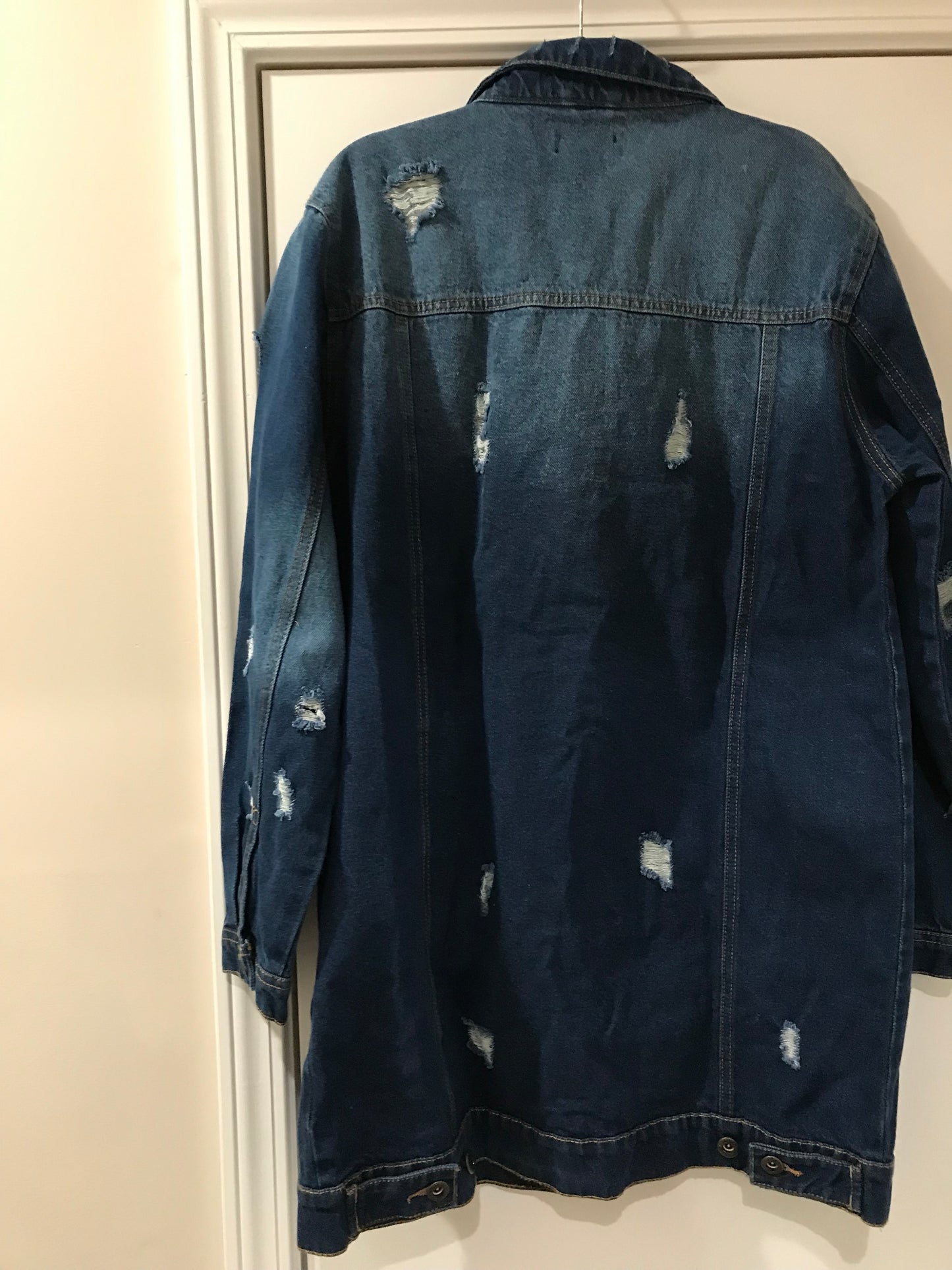 Relaxed Distressed Denim Jacket
