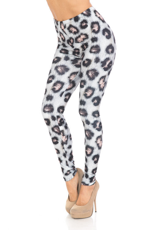 CREAMY SOFT MODA LEOPARD PLUS SIZE LEGGINGS - USA FASHION™