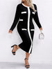 Elegant Black Long Sleeve Dress