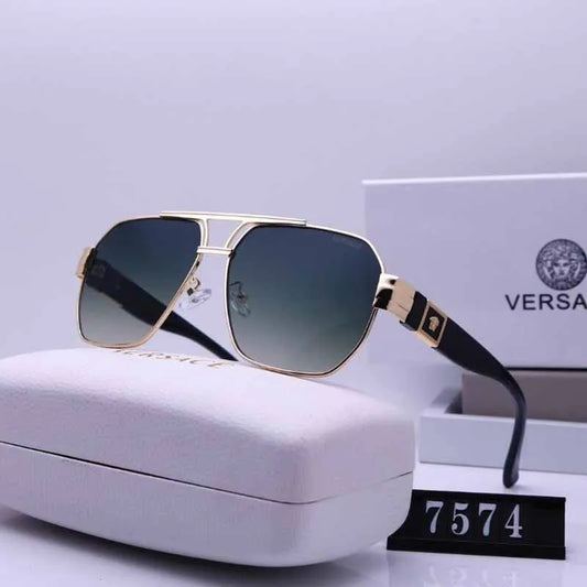 Black Gray Casual Street Figure Letter Patchwork Sunglasses