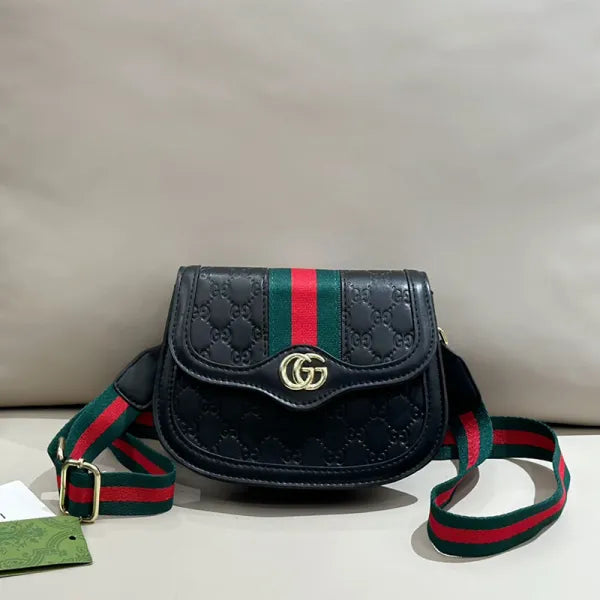Black Casual Street Letters Patchwork Embossed Bags