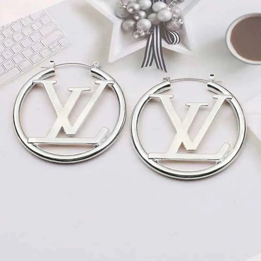 Silver Street Simplicity Letter Patchwork Earrings