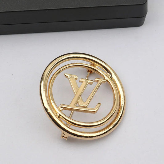 Gold Street Letters Hollow Out Brooch
