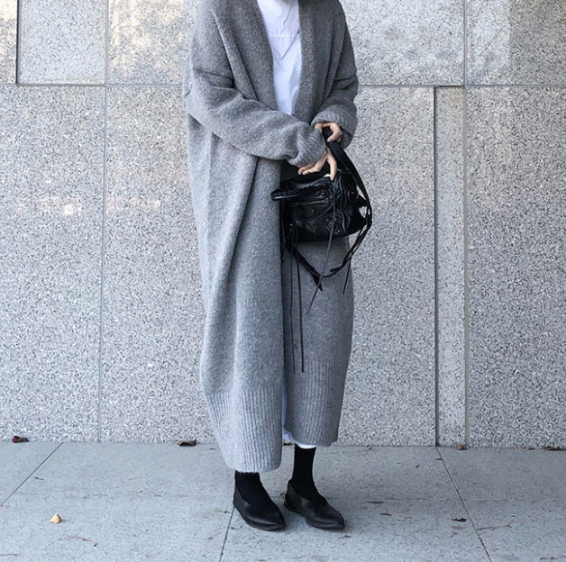 Casual Open Front Oversized Long Cardigan Sweater