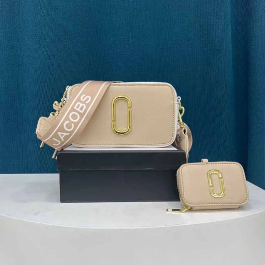 Khaki Street Simplicity Geometric Letter Zipper Bags(Without Box)