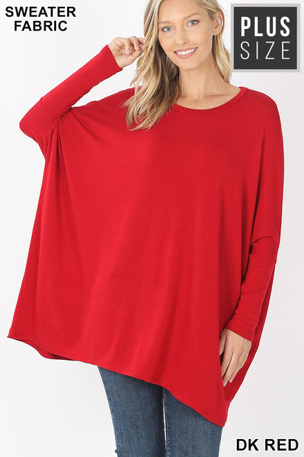 Wholesale Oversized Round Neck Poncho Plus Size Sweater