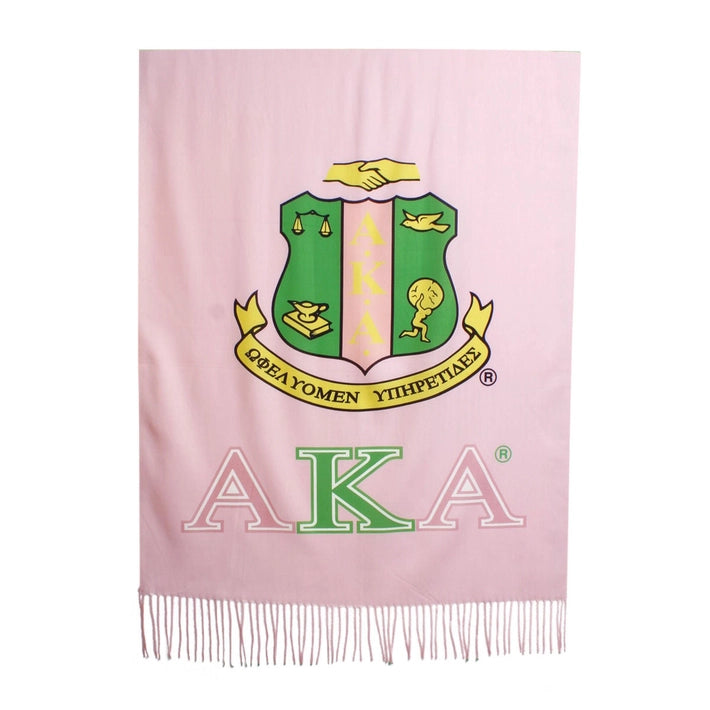 Aka Sorority Pale Pink Green Fashion Shawl Scarf