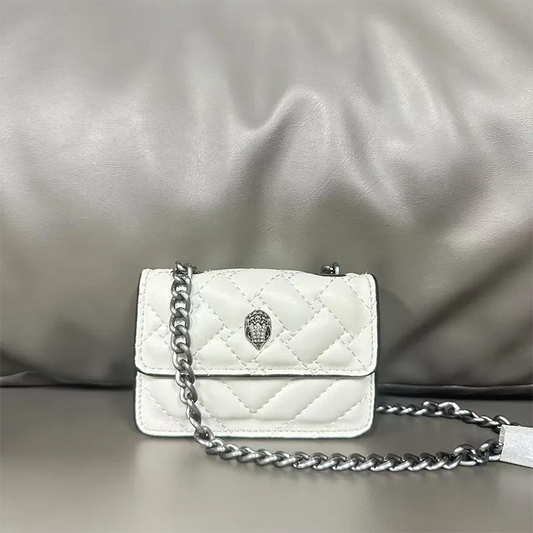 White Daily Solid Color Sequins Bags