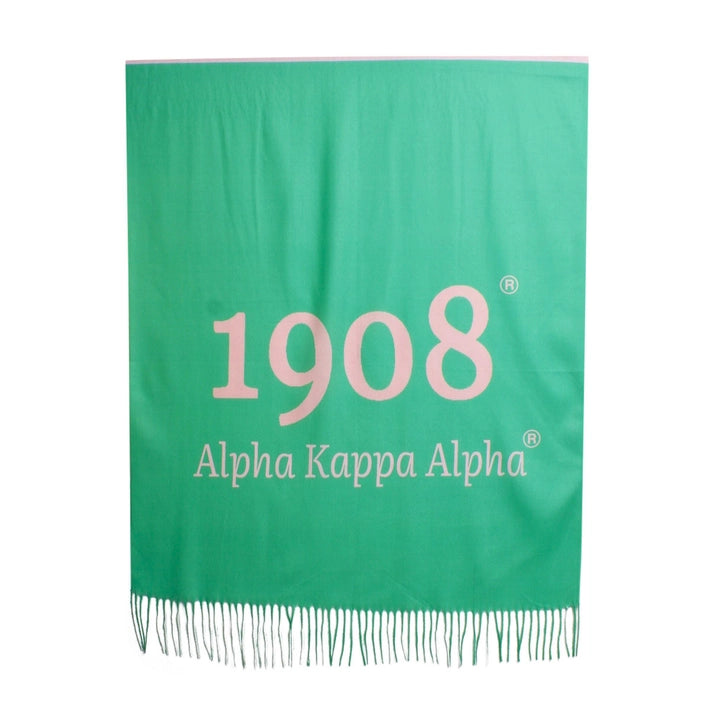 Aka Sorority Pale Pink Green Fashion Shawl Scarf