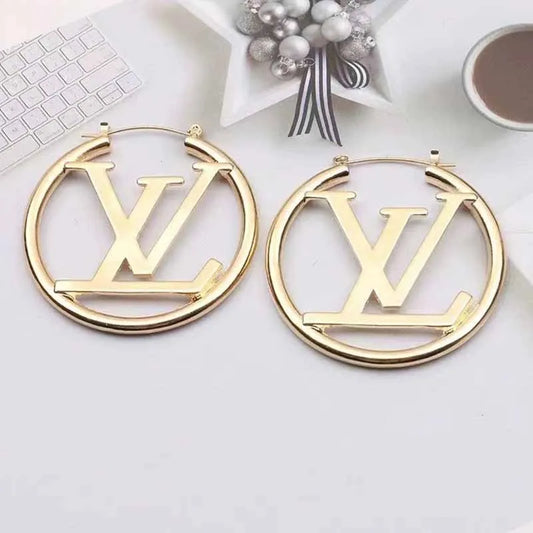 Gold Street Simplicity Letter Patchwork Earrings