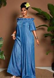 Solid Color Ruffle Off Shoulder Casual Holiday Jumpsuit For Summer