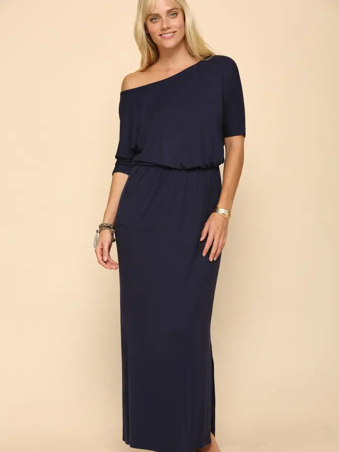 Versatile Maxi Dress with Elastic Waist