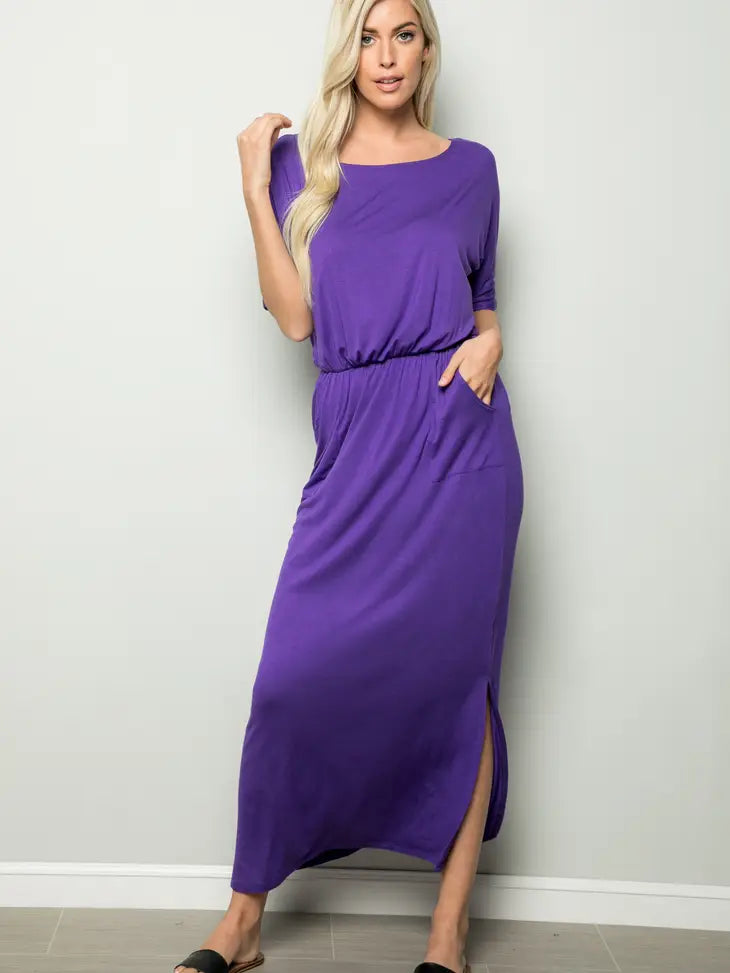 Versatile Maxi Dress with Elastic Waist