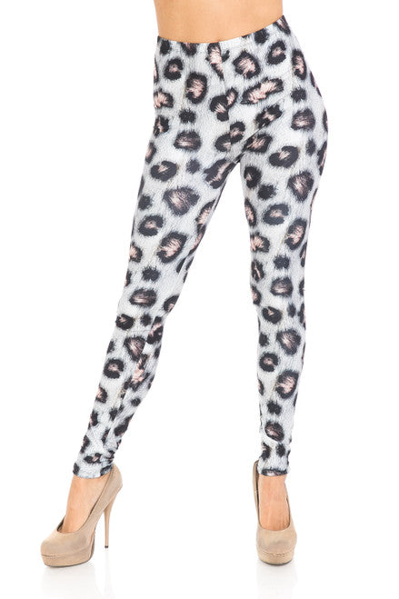 CREAMY SOFT MODA LEOPARD PLUS SIZE LEGGINGS - USA FASHION™