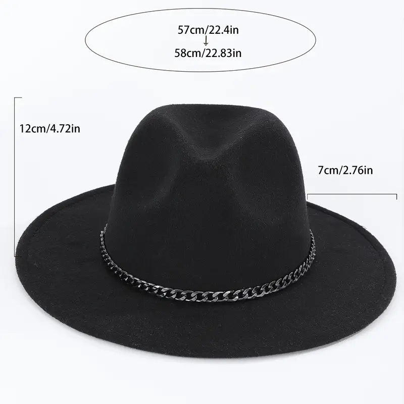 Fashion Elegant Cotton Woven Two Tone Flat Brim Felt Cap